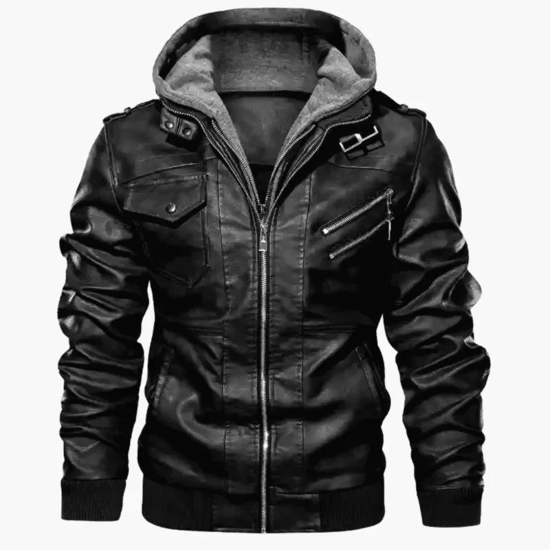 

2023 Winter Zipper Youth Straight Hem Standing Neck Casual Zipper Pocket Hooded Coat