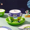 Miniso Disney Buzz Lightyear Ceramic Dishes Cute Kawaii Alien Children's Breakfast Plates Cartoon Printing Noodle Bowl Rice Bowl 3