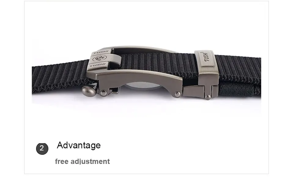 Metal Automatic Buckle Canvas Men Belt Thick Nylon Jeans Pants Belt Casual Outdoor Multifunctional Tactical Designer Male Belts