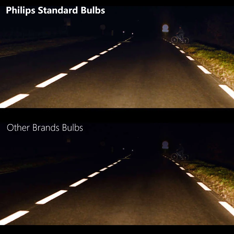 Philips VIsion Plus 60% H1 55W Two Bulbs Head Light High Beam Plug