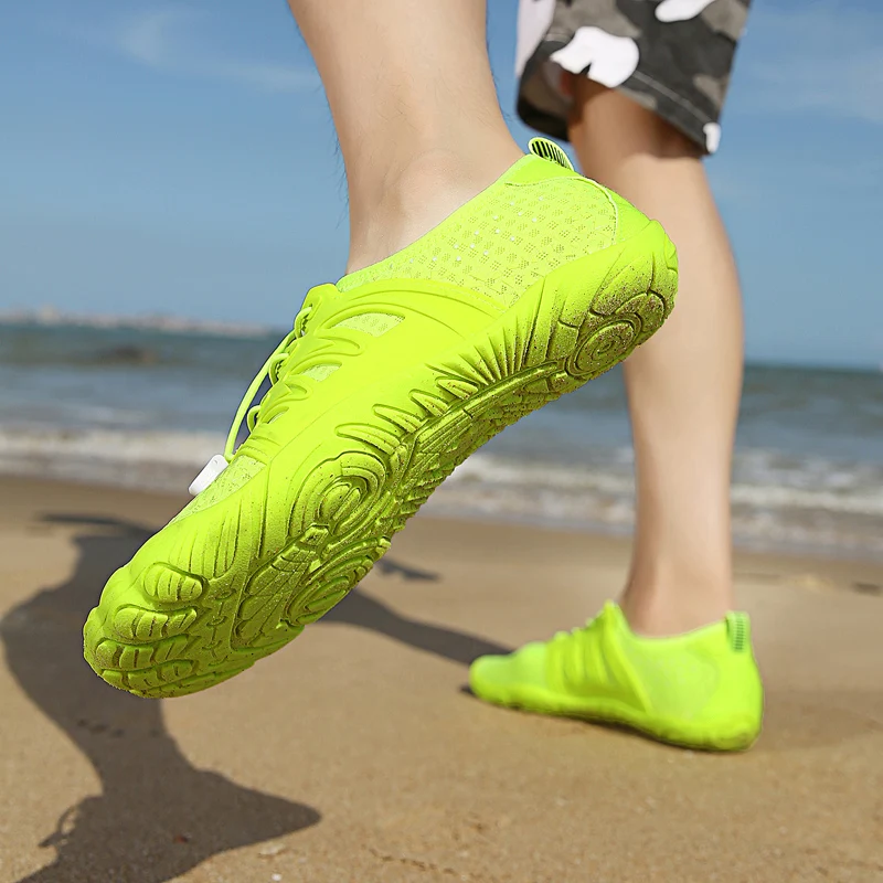 Men's wear-resistant, anti slip and river tracing shoes, women's mesh breathable hiking shoes, snorkeling sports shoes