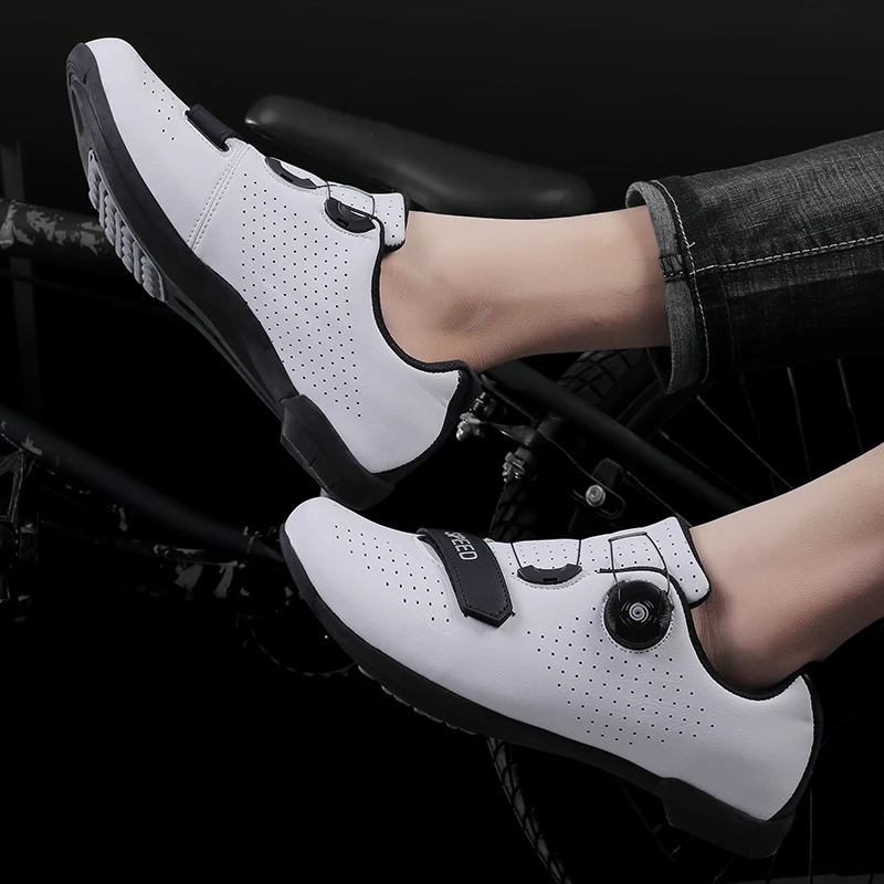Popular Adult Bicycle Sport Training Shoes Green Red White Female Athletic Cycling Sneaker Light Weight Male Riding Cycle Shoes