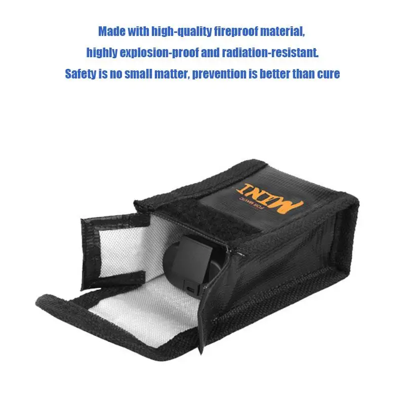 VOLODYMYR Battery Safe Bag Storage Sack Pouch Fireproof Protective Guard for 3Pc Li-po Battery Protection for DJI Mavic Mini