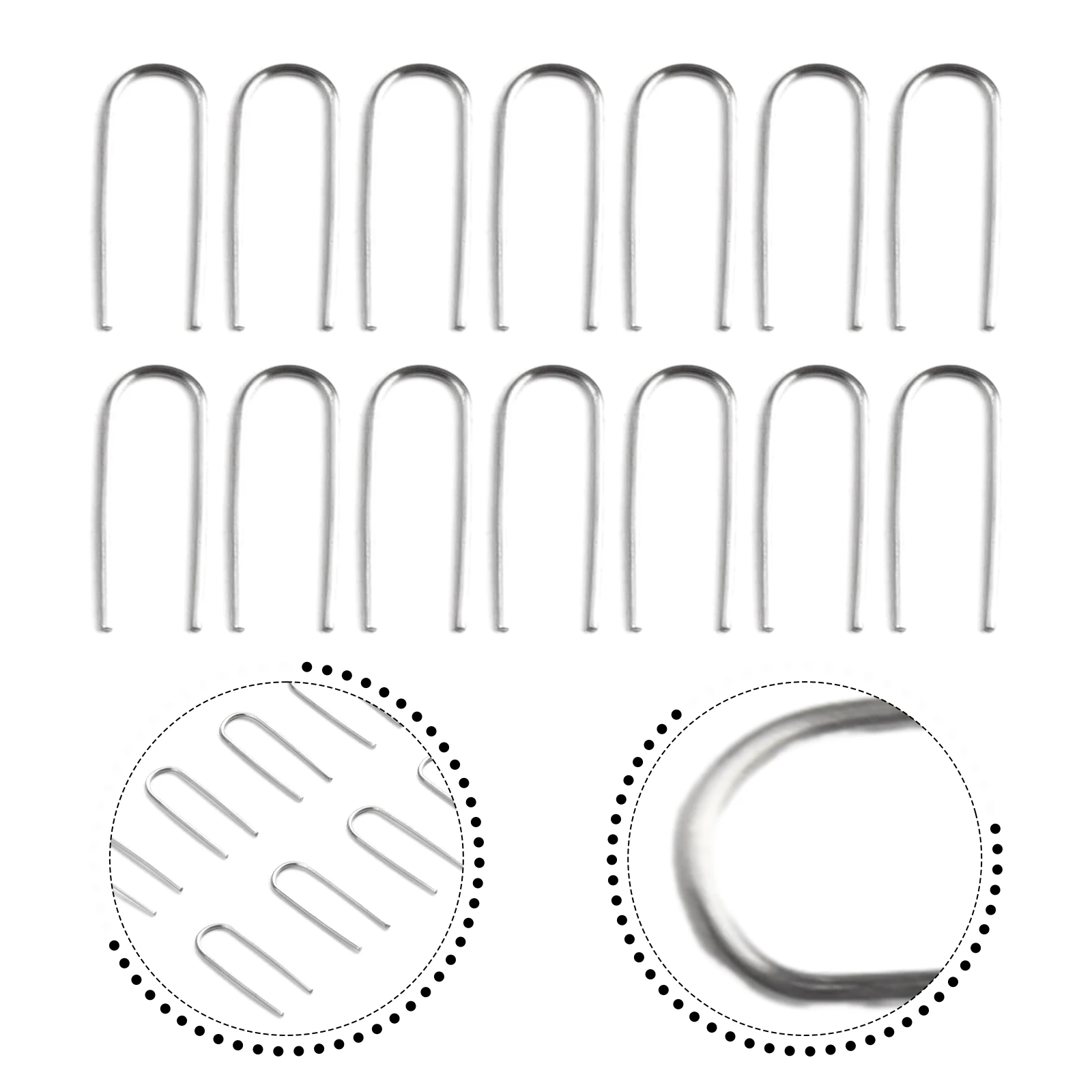 50/100/200PCS Nichrome Draht U-förmigen Keramik Hängen Haken Für Handgefertigte Kunst Keramik Ornament Anhänger Schmuck hängen Schleife – Detail 5