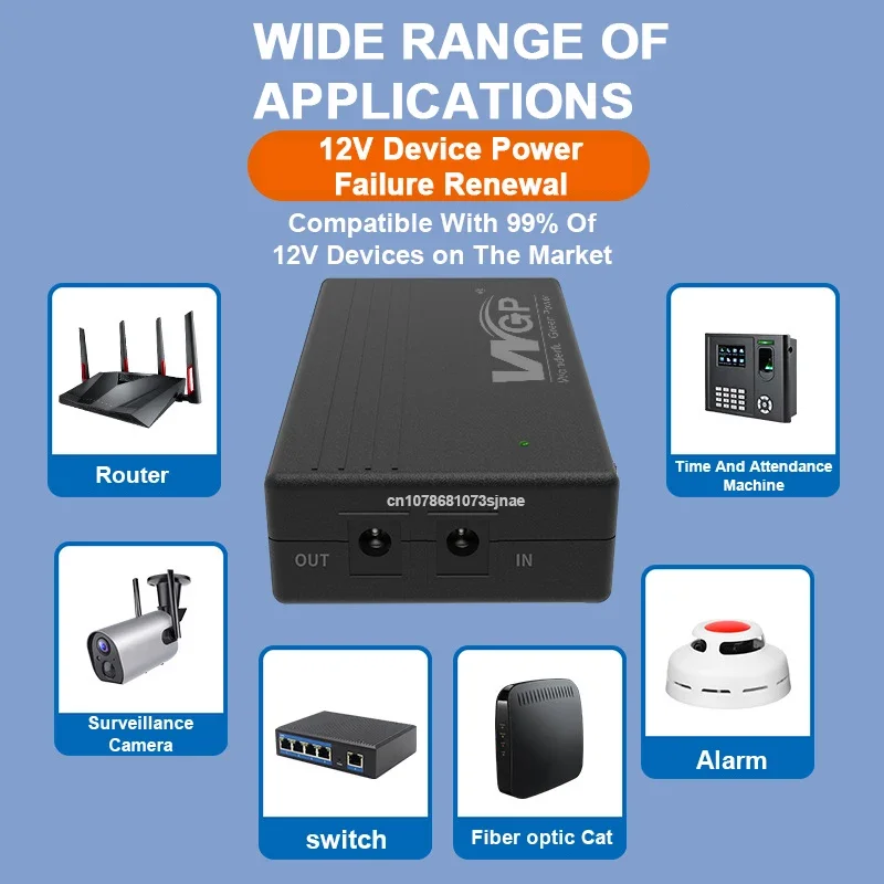 Mini UPS DC12V 2A Mini UPS Router Optical Cat Adapter Uninterruptible Power Supply with 6-8H WiFi 7800mAh Battery Capacity Standby