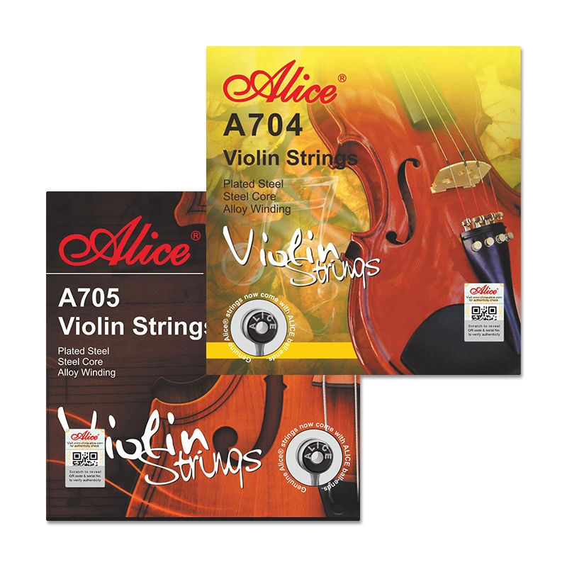 Alice Strings for Violin A704/A705 Steel core Alloy Windings for 1/8 1/