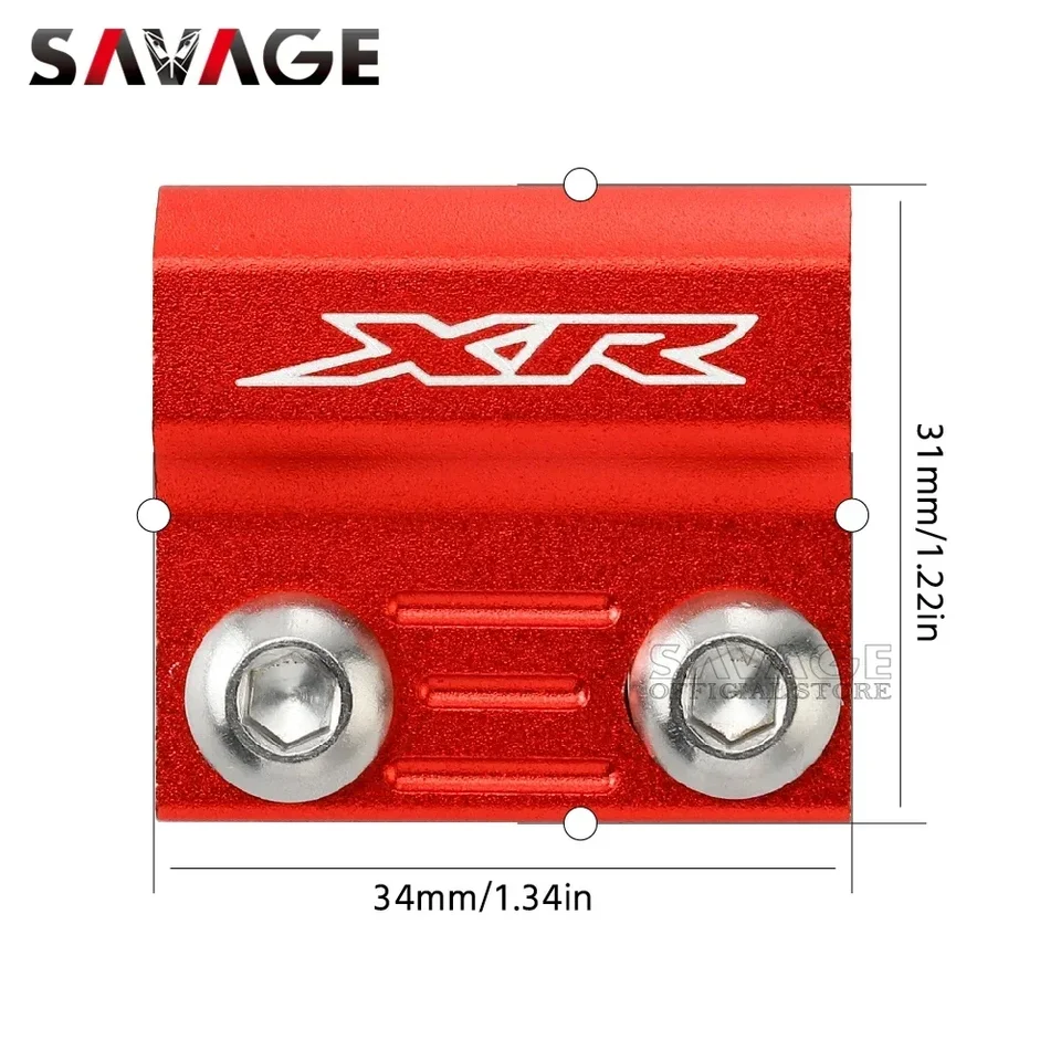 2PCS Dirt Bike Rear Brake Hose Clamps - Aluminum Guide Compatible With Honda XR650L, CR80R, CR85R Models