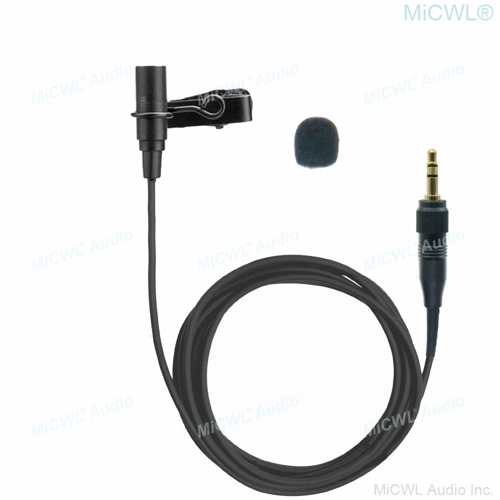 Black Lapel Lavalier Microphone For Sony V1 D11 D12 UWP UTX Wireless Camera Video Mic System MP3 Earphone Parts 1.9m Wire