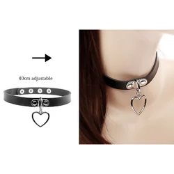Trendy Vintage Gothic Heart Choker Necklace Jewelry Gift - 40cm adjustable (Heart Ring)