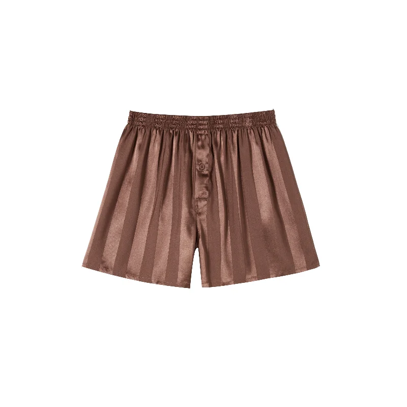 JupiterSecret 3pcs Men's Boxer Underwear Satin Fashion Stripe