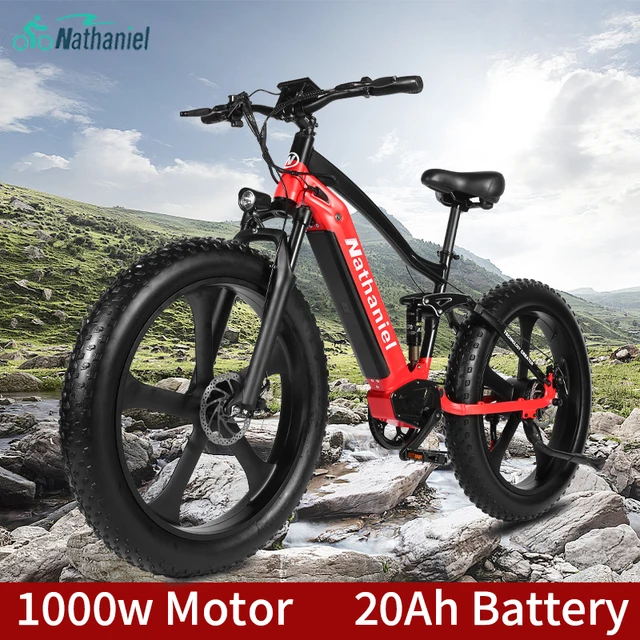 Nathaniel electric bike w electr bicycl v ah ah ah battery bicycle fat