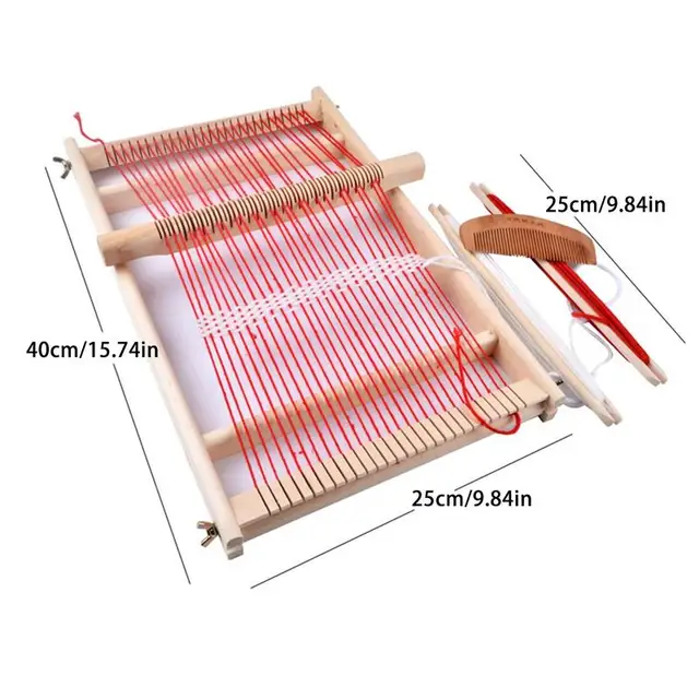 Fa Varrógép Szövőkészlet Kézzel Készített Szövött Öltöny - Image 6