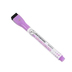 Multi - Color Erasable Magnetic Whiteboard Marker with Brush (Purple)