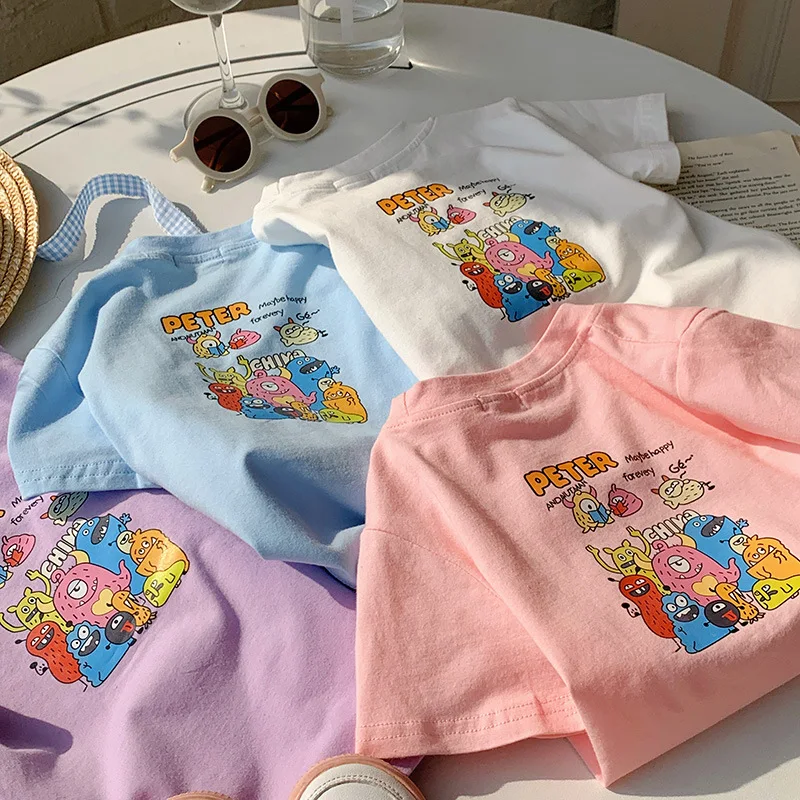 

Женская хлопковая футболка с коротким рукавом, свободная футболка абрикосового цвета с коротким рукавом и принтом в виде американских букв, в стиле Instagram, лето 2024