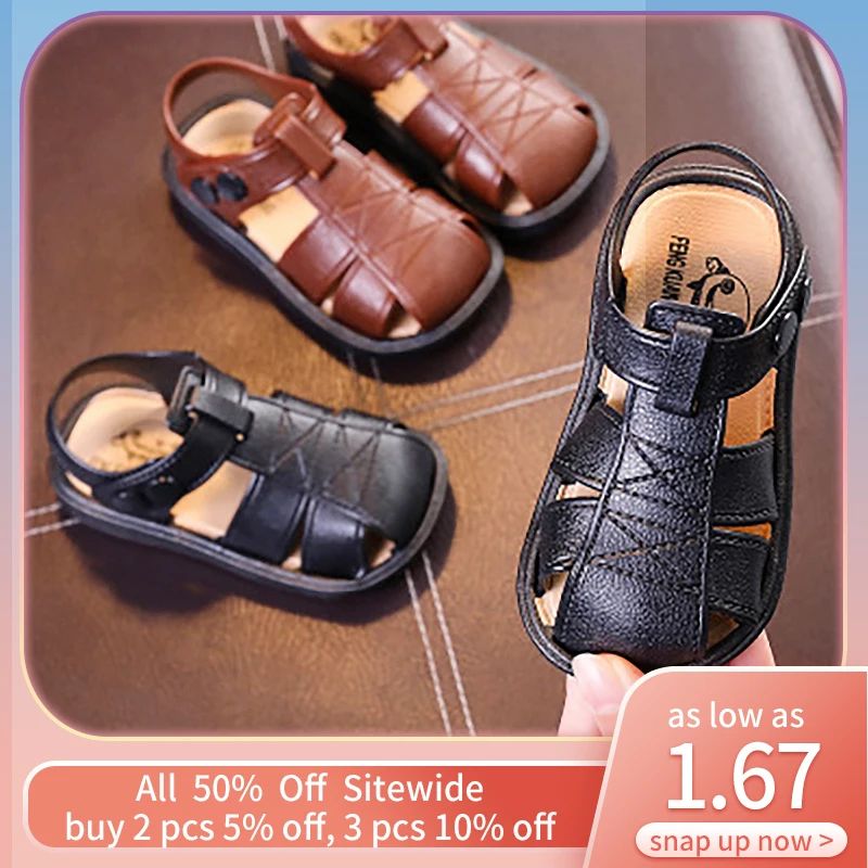 SummerBabyLeatherShoesToddlerSoftSoleSandalsOutdoorBeachGirl