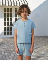 Clearance sale AS SS25 Summer Pinstripe Denim Collection brother and sister matching clothes - Image 3
