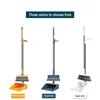 Folding Broom Dustpan Floor Brush Set Indoor Non-stick Hair Long Handle Broom With Stand Up Dustpan Combo Set Household Tool New 6