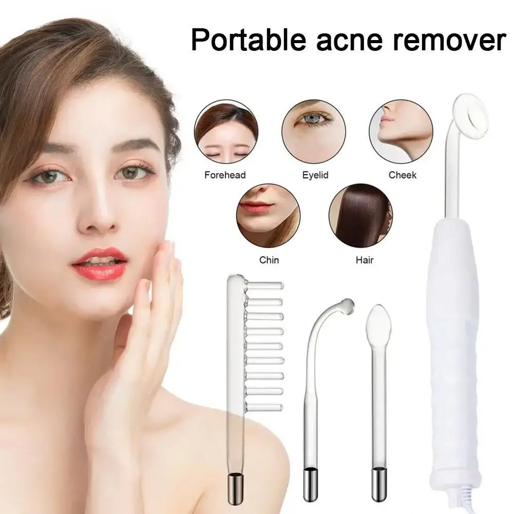 Electrotherapy Comb Acne Removing Instrument High Frequency Beauty Device Machine Facial Micro-current Portable