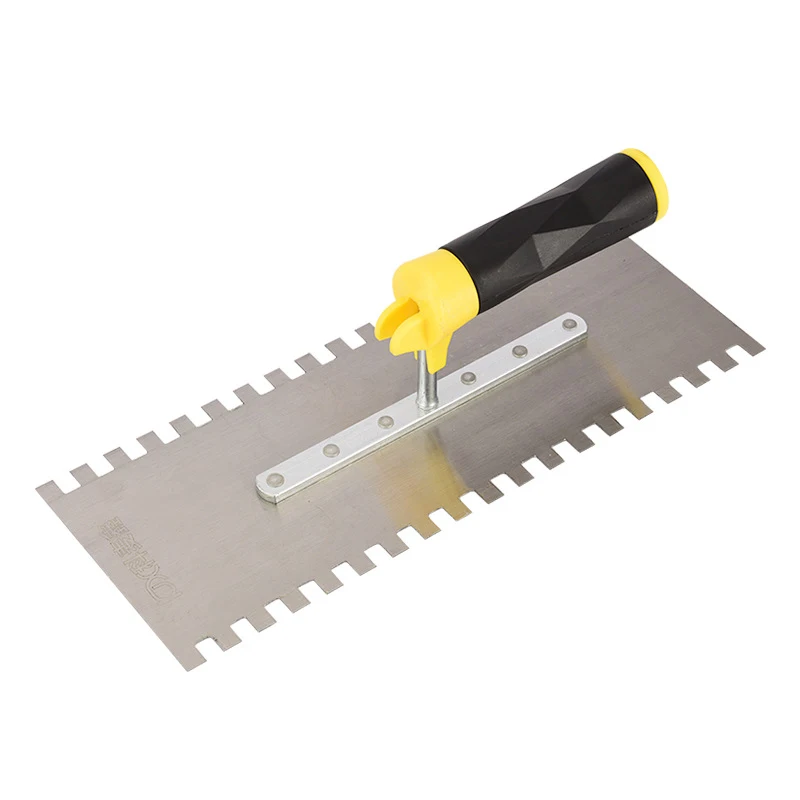 1Pc Stainless Steel Toothed Trowel Scraper Bricklayer Scraper Serrated Tile Tool Wall Painting Wall Scraping Tool putty knife scraper paint scraper