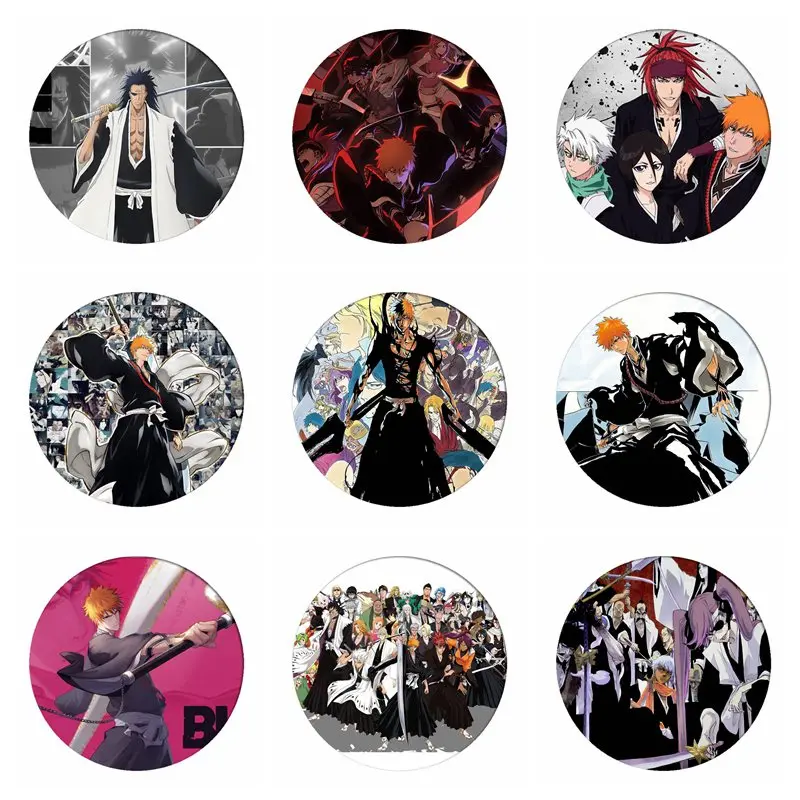 

Bleach Thousand Year Blood War Cosplay Badges Kurosaki Ichigo Brooches Jewelry Pin Collection Breastpin for Backpack Decor