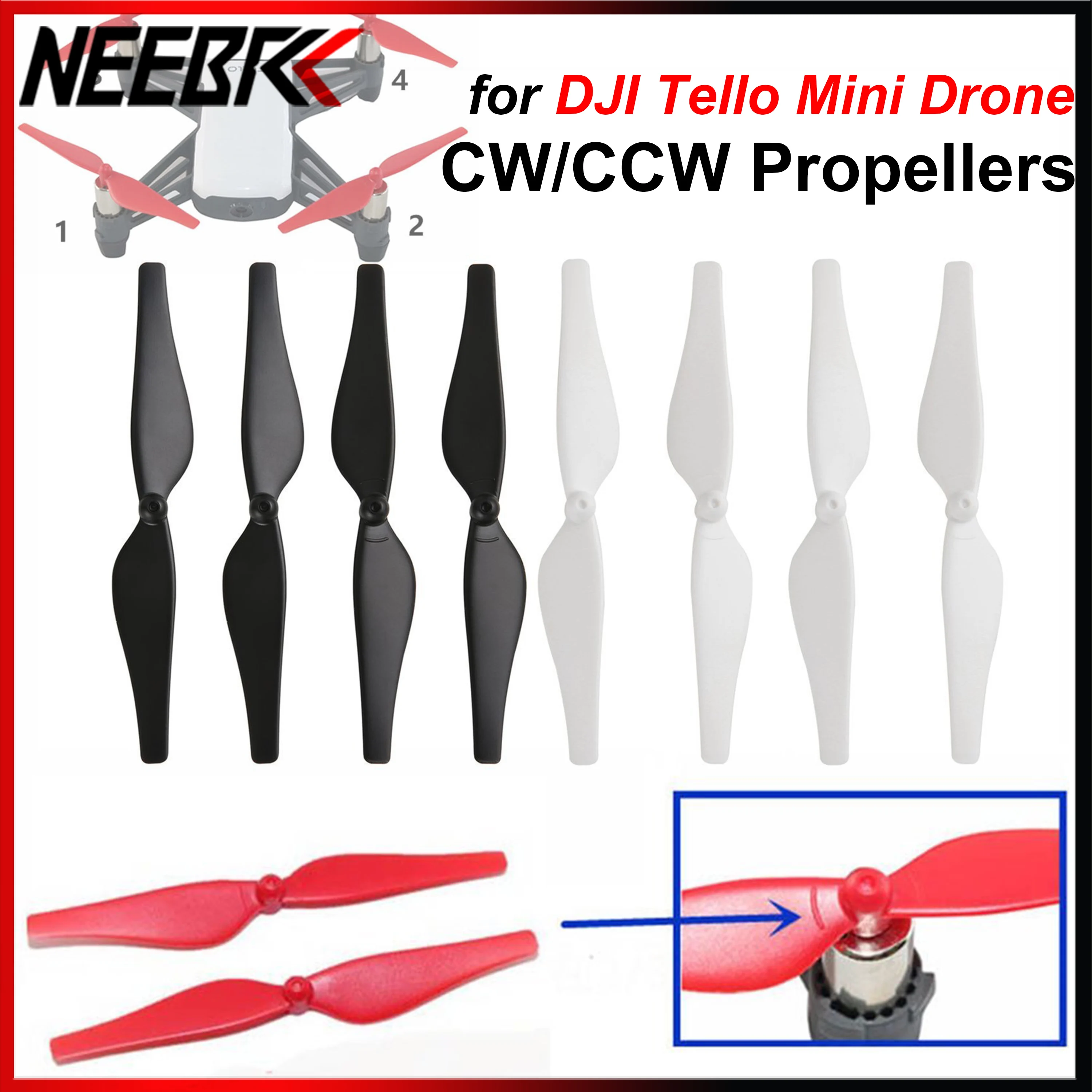 ใบพัดโดรน DJI Tello เสียงเงียบ ทนทาน 4 ชิ้น