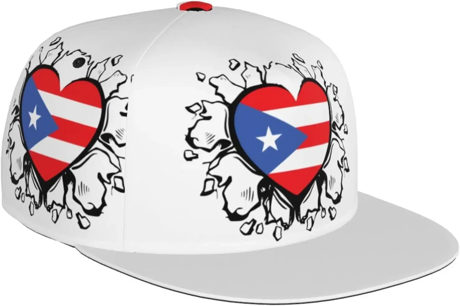 

Бейсболка с флагом Пуэрто-Рико, регулируемая модная повседневная бейсболка с плоским козырьком для женщин и мужчин, кепки от солнца