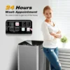 Washing Machine, 25 LBS Full Automatic Portable Washing Machine with 8 Water Levels and 10 Programs Laundry Drain Pump, Grey Low 4