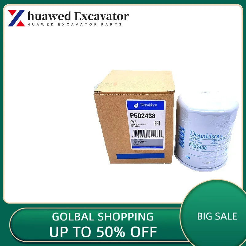 

Donaldson Filter P502438 Original Engine Oil Filter Element Suitable for Various Excavators and Construction Machinery Authentic