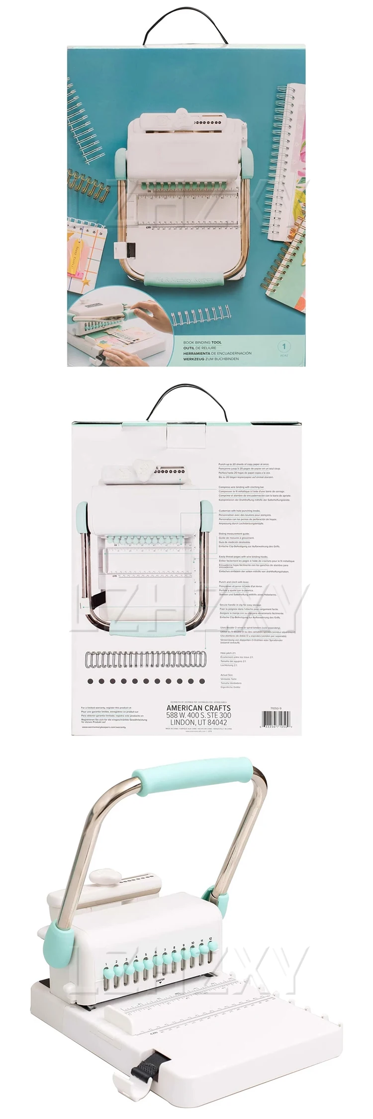 Description Picture 3 of itemBook Binding Machine Compatible with Wire or Spiral Coils Professional Books Notebooks Manual binding machine