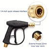 4000PSI High Pressure Water Gun for Car Wash, 5 Color Nozzle Tips, 1/4 Quick Connect, M22-14 Thread, 3/8 Quick Connector 3