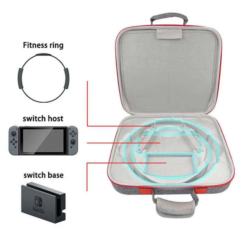 Iplay Multifunctional Storage Bag For Switch Portable Case EVA Fitness Ring Base Storage Cover Shell NS Crossbody Bag