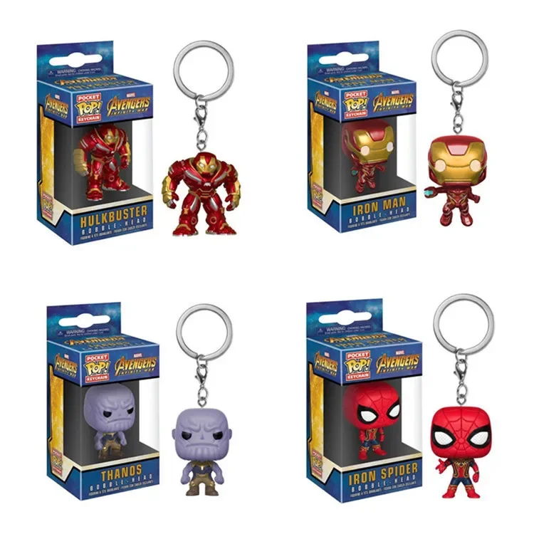 thumbnail image 1 of FUNKO Pop Marvel Avengers Infinity War IRON MAN IRON Spider THANOS Hulkbuster Pocket Pop Llavero Bobble Head Figura de vinilo Juguetes, 1 of 5