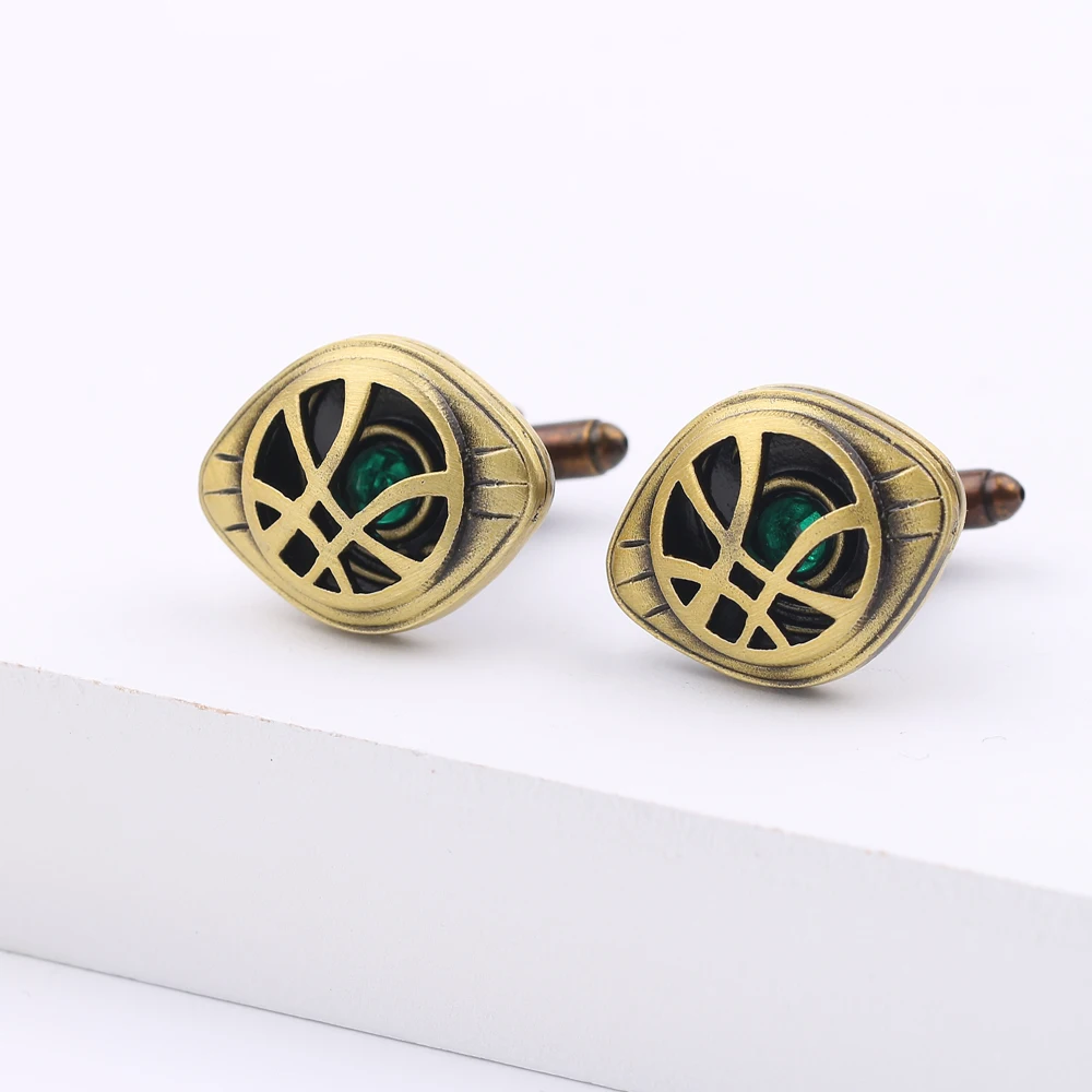 

Avengers Doctor Strange Cufflinks Marvel Mystic Artifact Eye Of Agamotto Metal Cuff Links Men Business Wedding Accessories Gifts
