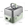 Hot Selling Electric Food Steamer One-touch Vegetable Steamer Digital Multi-function Steamer Stainless Steel Timing Function 6