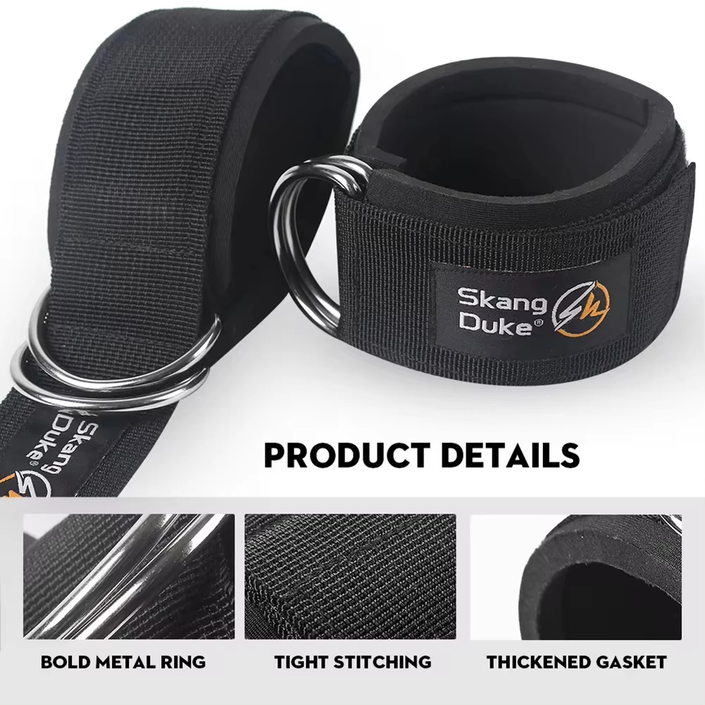 Padded Ankle Straps 1/2PC Ankle Straps for Cable Machines D-Ring Comfortable Gym Pulley Anklet Fitness Anklet for Gym Pulley ankle straps fitness ankle straps