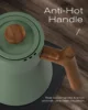 Electric Gooseneck Kettle, 1200W Electric Tea Kettle Real Wood Handle, 34oz Pour Over Electric Kettle for Coffee & Tea, 18/8 5