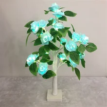 

24LED Valentines Rose Lamp Gifts for Women 21.6 Inch LED Tree Flower Light for Girls Mom Valentine's Day Decor Wedding Room