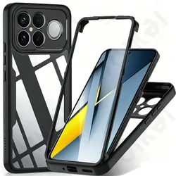 Ultimate Shockproof 360° Protection Phone Case with Screen Guard for Xiaomi Poco F8 Pro (Black)