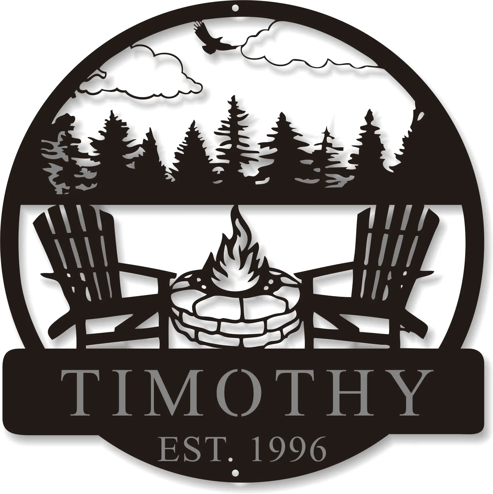 

Personalized Metal Outdoor Sign Custom Campfire Sign Camper Decor Personalized Camping Gifts Fire Pit Sign Campsite Sign