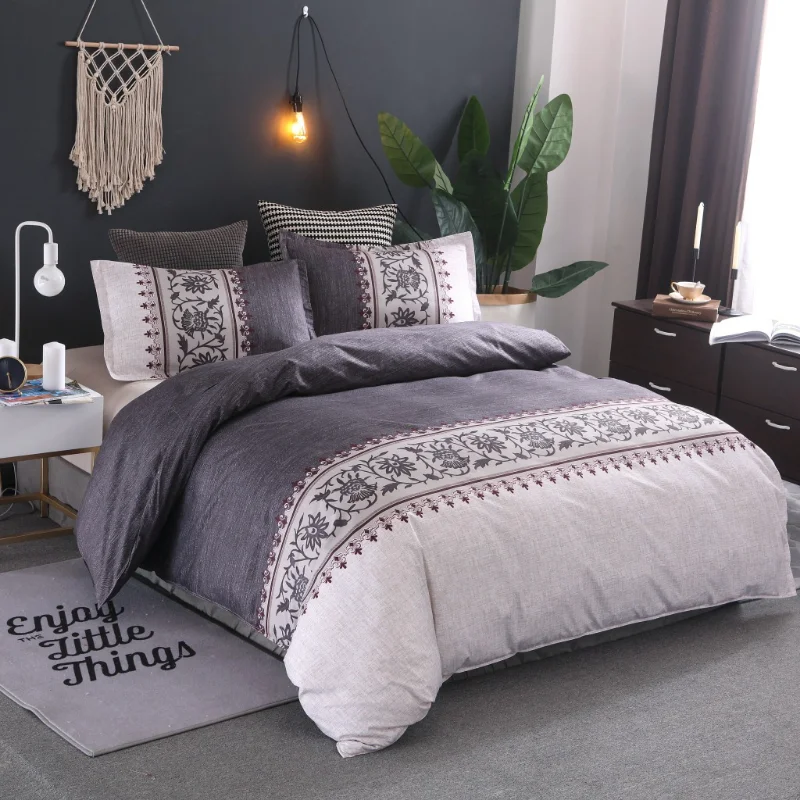 

Luxury Bedding Set Single Double Duvet Cover Set Solid Nordic Style Couple Quilt Cover Twin Full Queen King Size