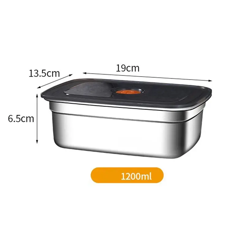 Stainless Steel Camping Lunch Box Sealed Leak-proof Bento Box Microwave Suitable Large Capacity Refrigerator Freezer Storage Box - Image 8