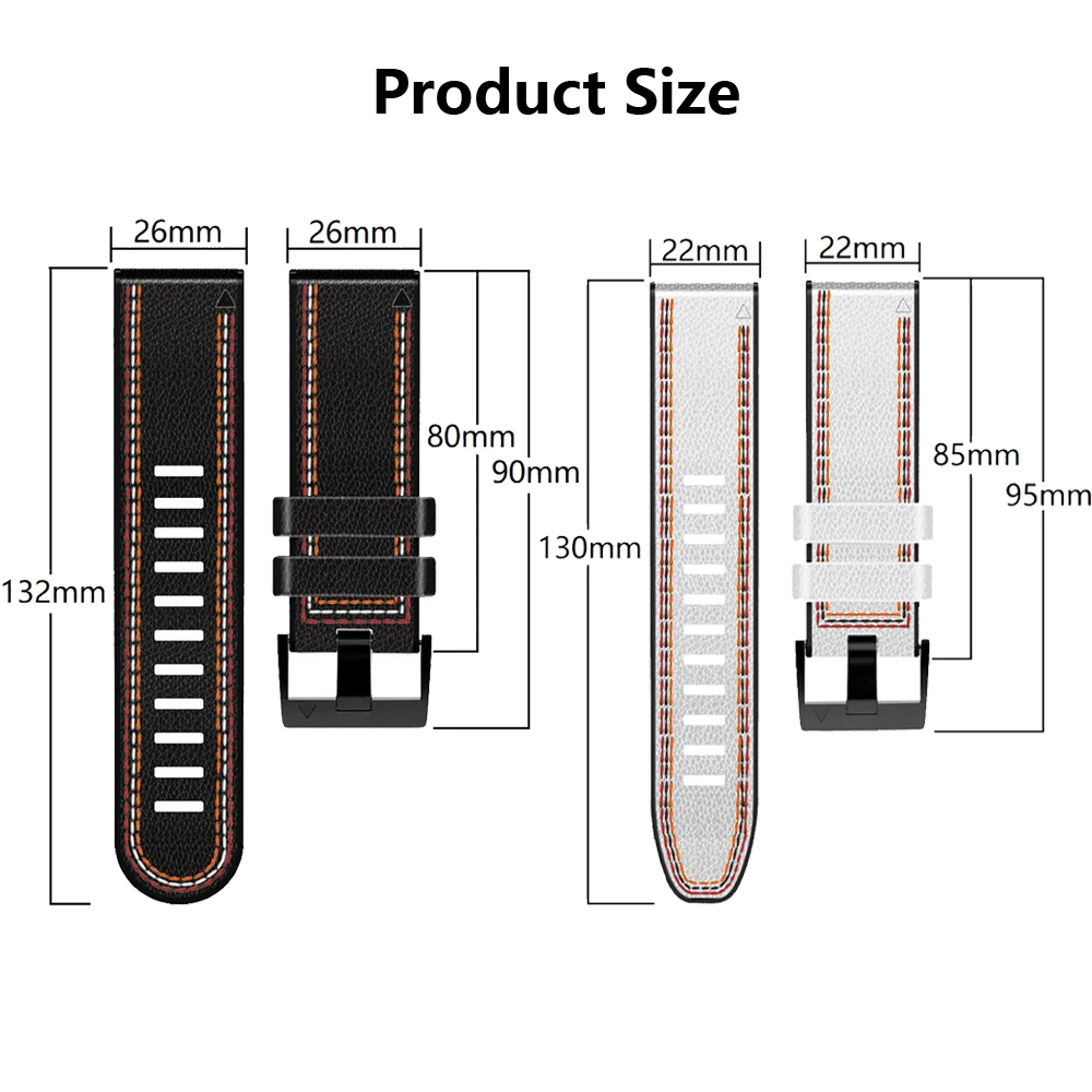 Versatile Quick Release Silicone Leather Watch Strap