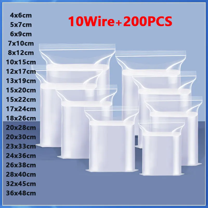 Bustine Plastica Richiudibili 18 Sacchetti Ziplock Richiudibili