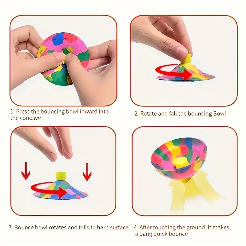 1Pc Camo Bounce Bowl Creative Outdoor Sports Hip Hop Jumps Relief Toy Kids Camouflage Natural Rubber Bouncing Bowl Outdoor