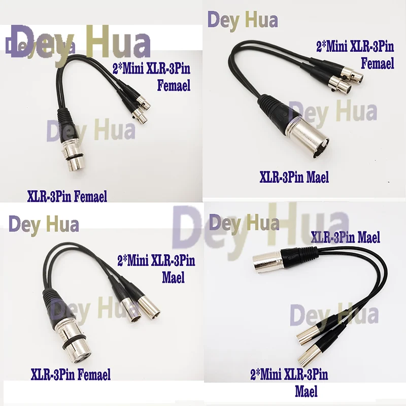 0.3M 0.5M 1M 2 * Mini Xlr 3Pin Maschio A Xlr 3Pin Femmina Cavo Per Blackmagic Pocket Cinema 4K Camera Audio Line Cable