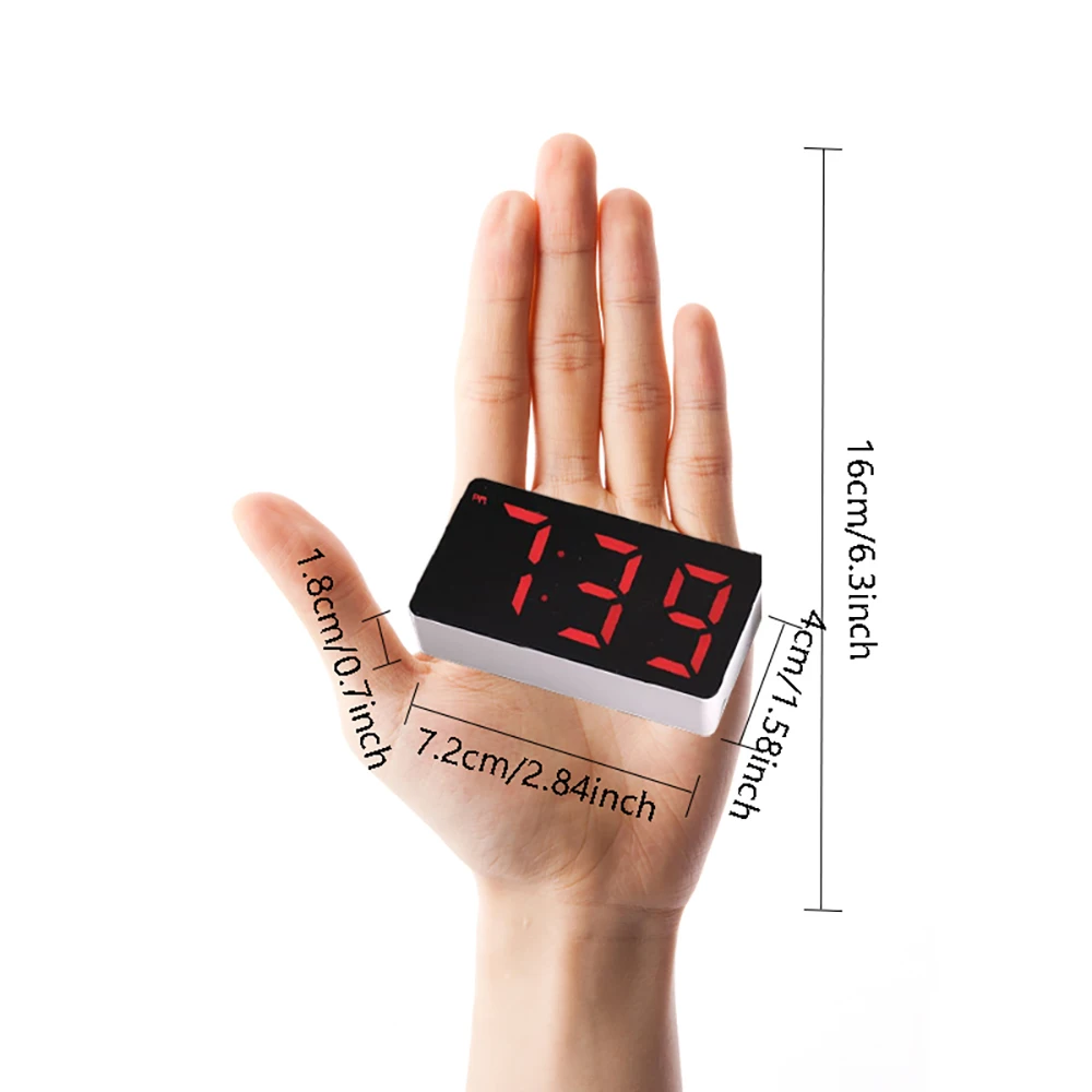Modern LED Mirror Alarm Clock - Stylish Digital Desk Accessory for Home and Bedroom Decoration