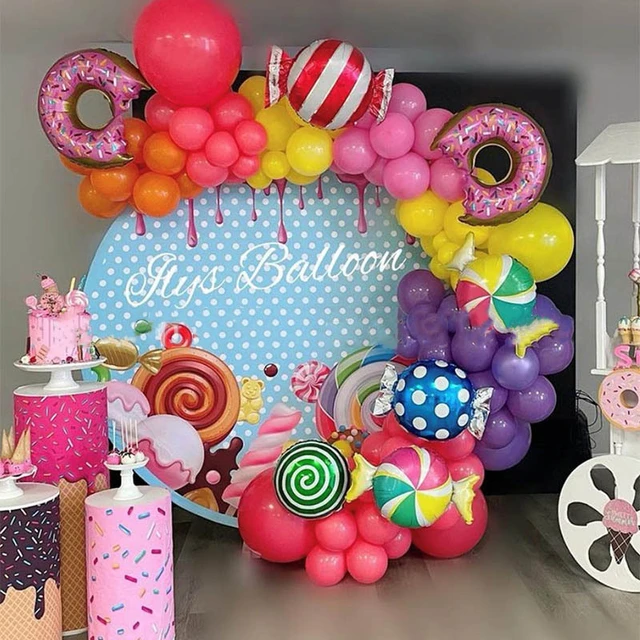 87pcs bambini compleanno pellicola di alluminio estate caramelle gelato  ciambelle palloncini caramelle festa di buon compleanno palloncino  Babysower Ballon - AliExpress