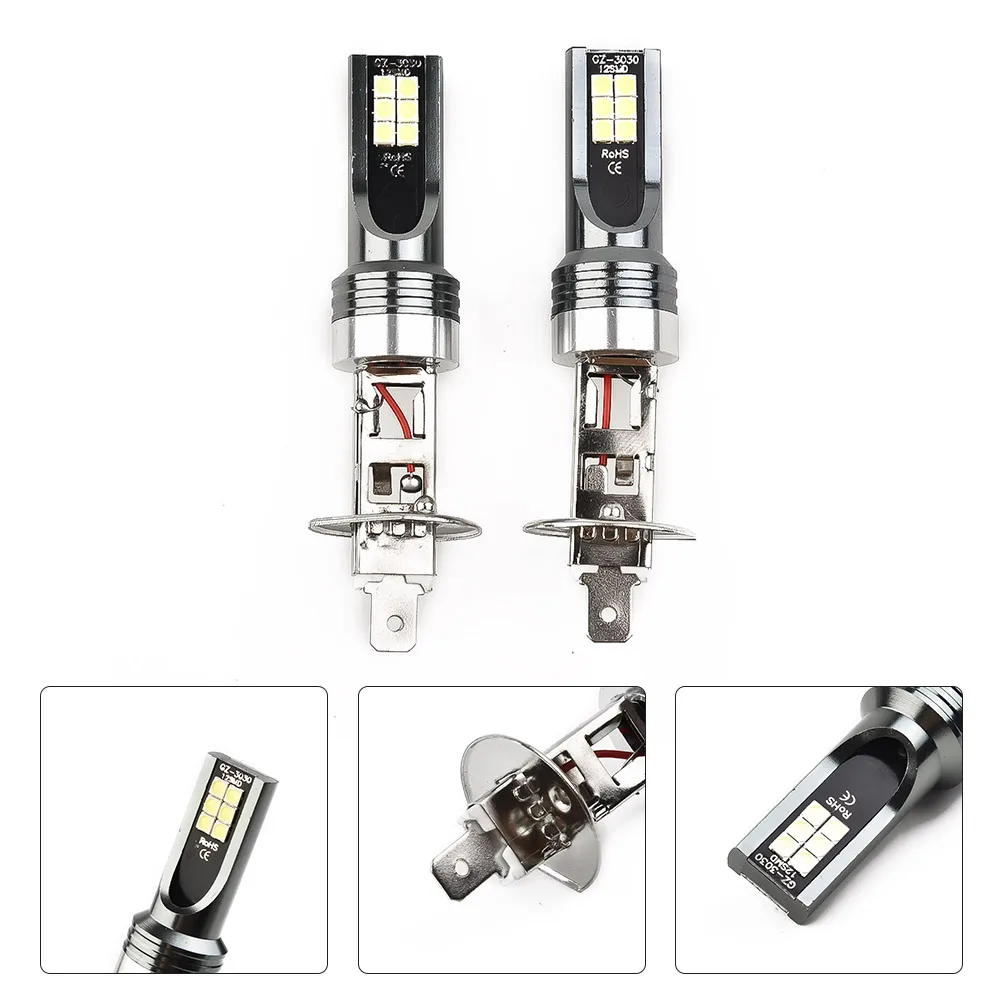 

2pcs H1 LED Headlight Bulbs Conversion Kit 3030-H1 6000-6500K White IP68 Waterproof 9V-32V DC Working Voltage For 12V / 24V