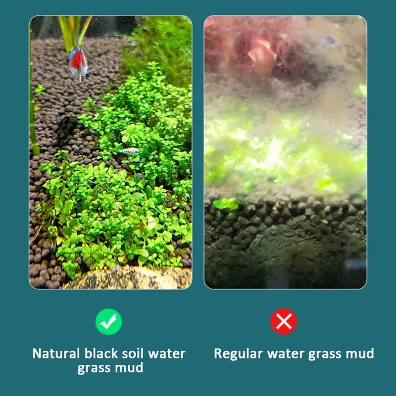 Filtration Fish Tank Nutrient Soil Black Aquarium Water Grass Mud Bottom Aquatic Float Water Grass Clay Cup
