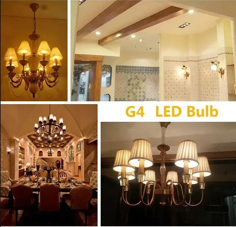 10 Pack G4 LED Bulb 12V AC/DC G4 LED Lamp JC Bi-Pin Base 3W Bulb Equivalent 20W-30W T3 Halogen Led Light No Flicker